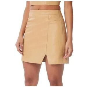 Revolve Lita By Ciara Tan 100% Lamb Leather Mini‎ Skirt